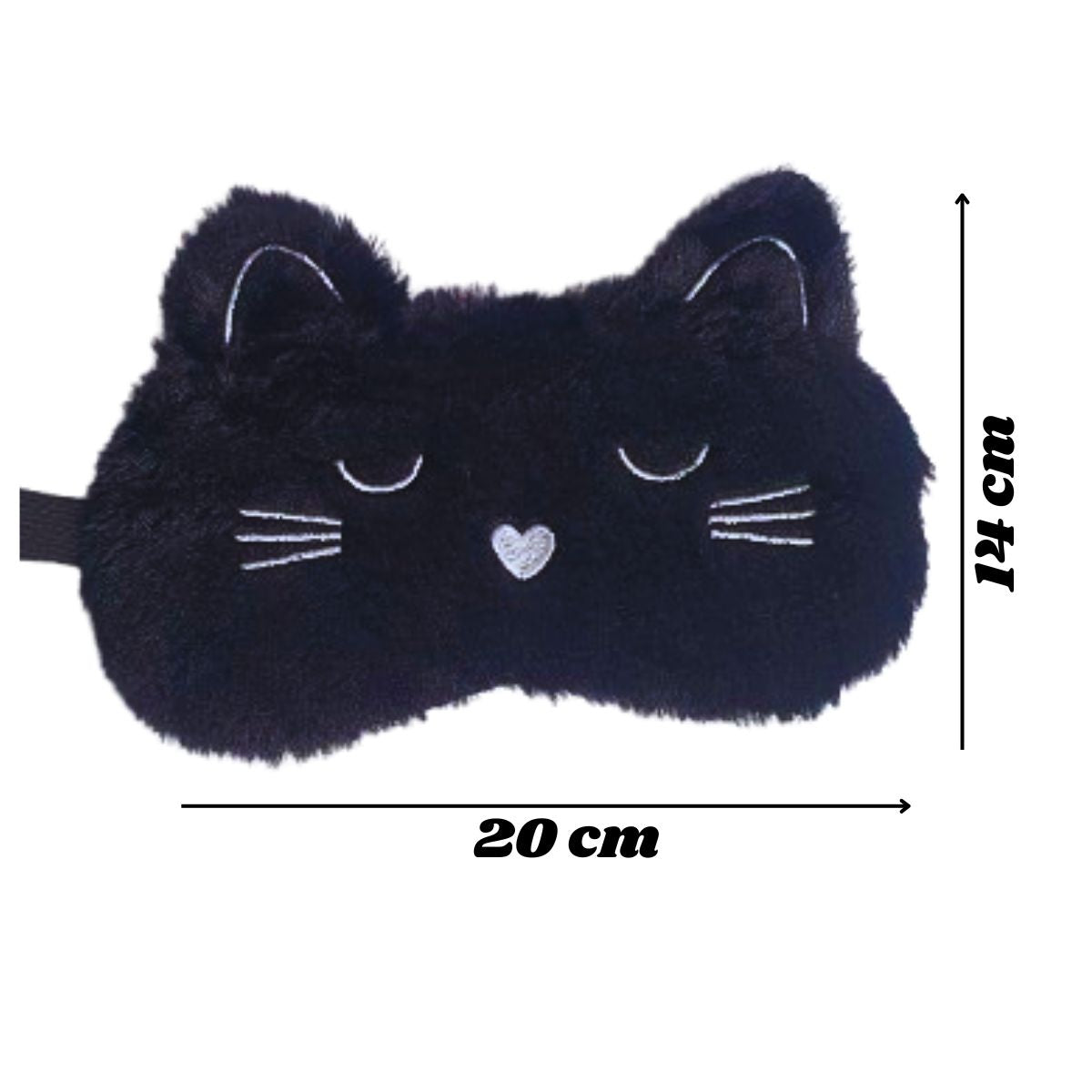 Máscara De Descanso / Tapa Olhos Pelúcia Gato Preto Máscara De Descanso / Tapa Olhos Pelúcia Gato Preto